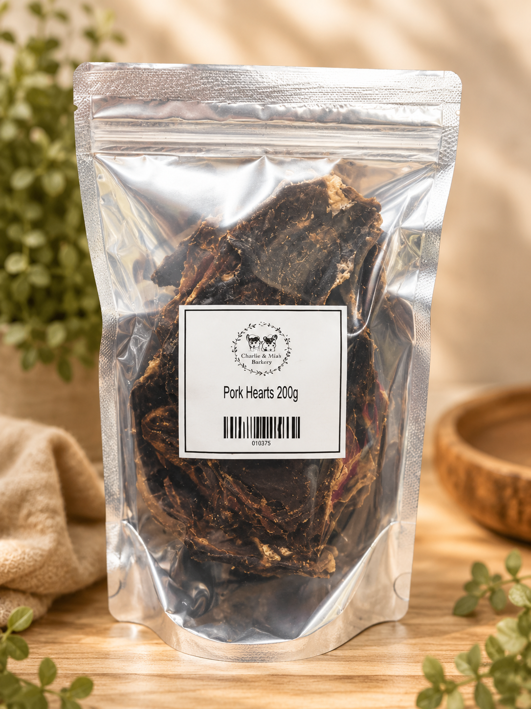Sliced Dehydrated Pork Hearts Dog Treats - Australian Made Preservative-Free