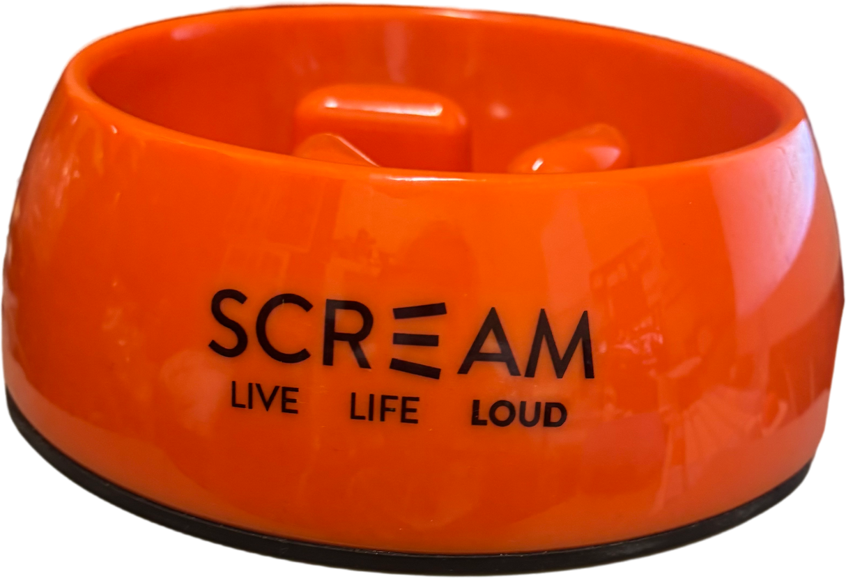 SCREAM 400ml Slow Feeder Bowl - Interactive Feeding Solution