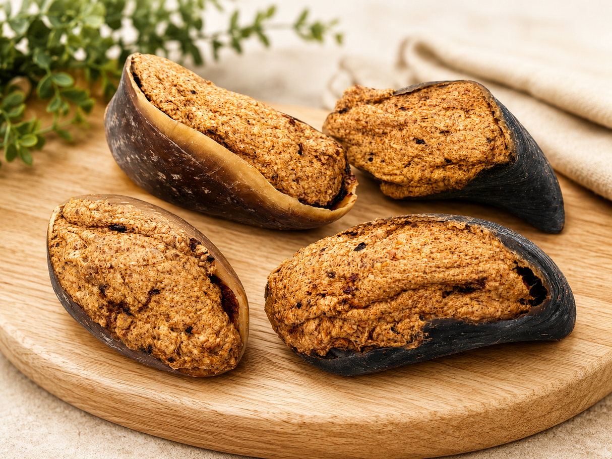 Peanut Butter & Chicken Filled Beef Hoof – Long Lasting Dog Chew