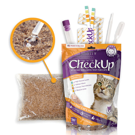 CheckUp At Home Wellness Urine Test Kit With Hydrophobic Litter For Cats