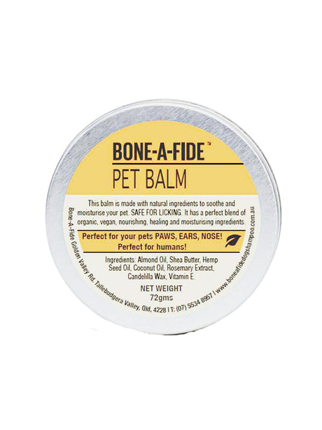Bone-A-Fide Pet Balm, now available at Charlie and Mia's Barkery