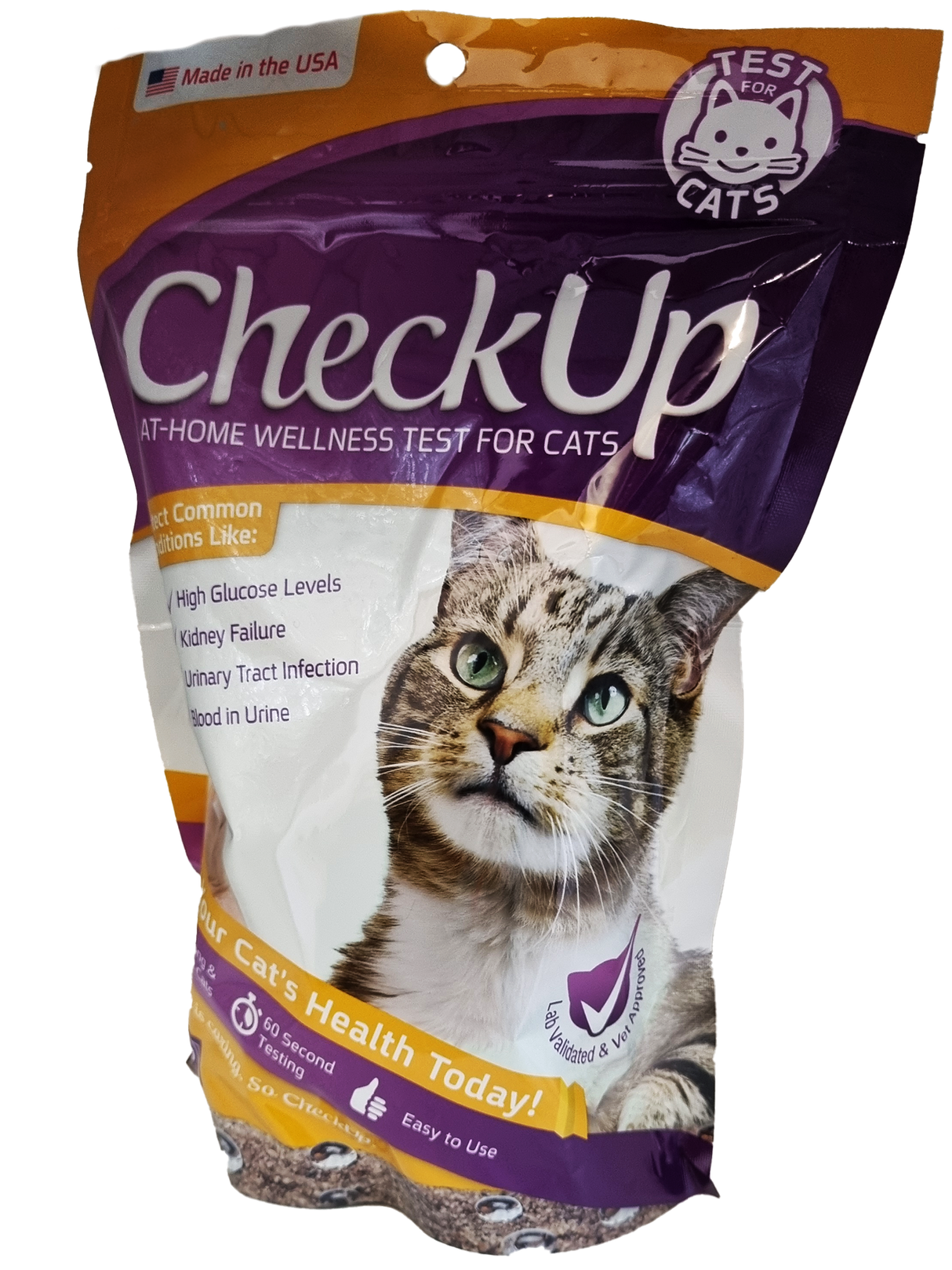 CheckUp At Home Wellness Urine Test Kit With Hydrophobic Litter For Cats