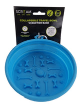 SCREAM Collapsible Travel Bowl with Suction Base