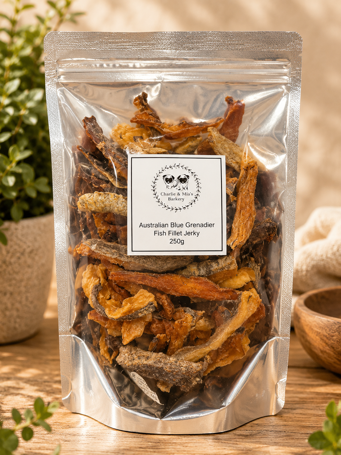 Dehydrated Australian Blue Grenadier Fish Jerky Fillets - Premium Crunchy Dog Treats
