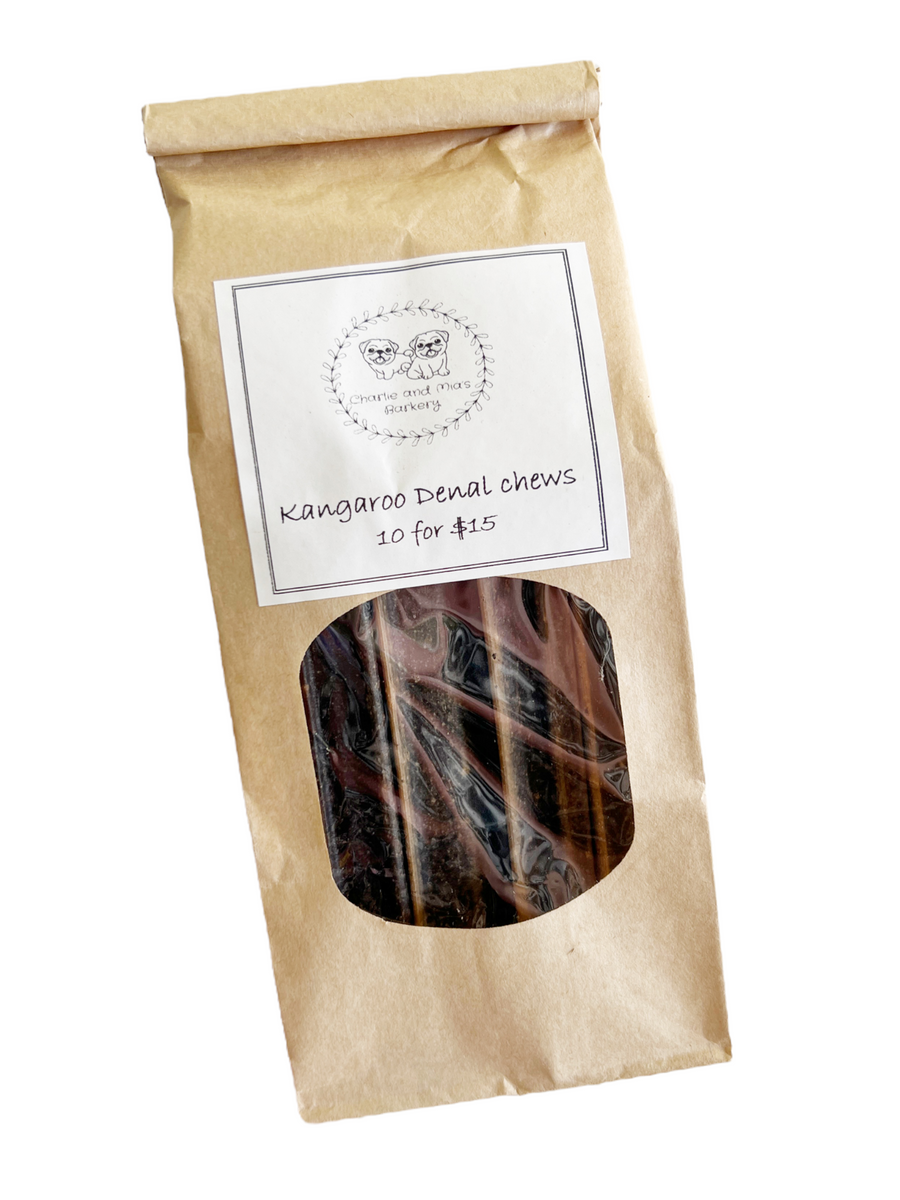 Kangaroo Dental Chews Charlie and Mia’s Barkery