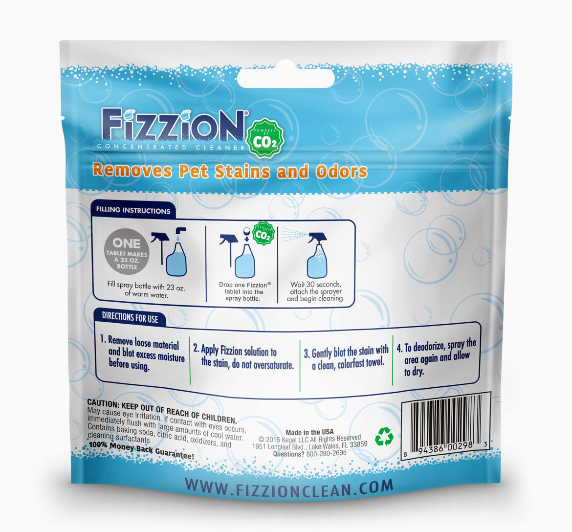 Fizzion Pet Stain and Odor Remover - Refill Pack